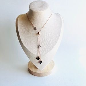 Stainless steel Butterfly tassel necklace